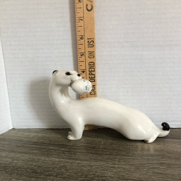 Vtg USSR Lomonosov Ceramic Weasel Figurine - Picture 5 of 9